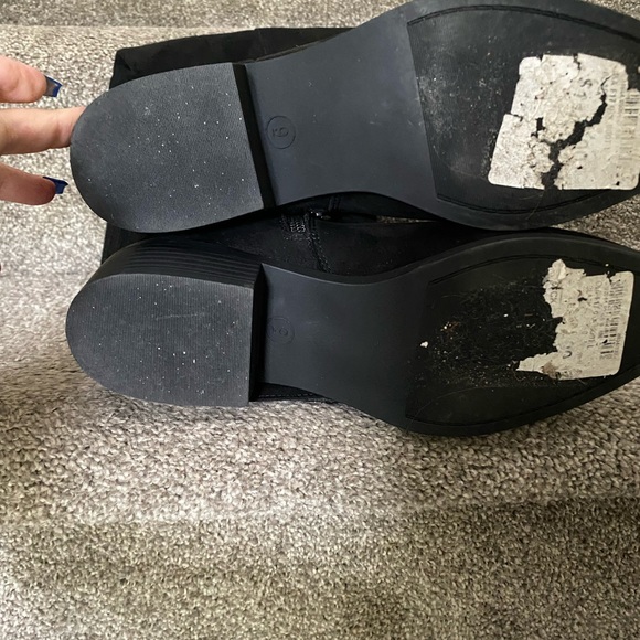 Over the knee boots size 9, black faux suede - Picture 5 of 6